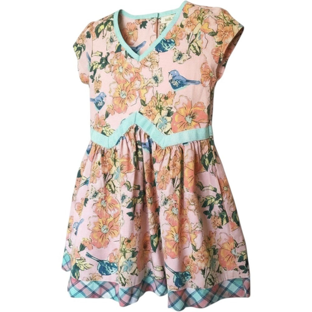 Matilda Jane Friends Forever Sienna Dress Size‎ 4 Peach Girls Floral